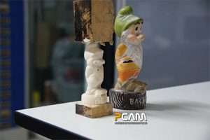 ตัวอย่างชิ้นงานจากเครื่อง mini cnc 4 แกน